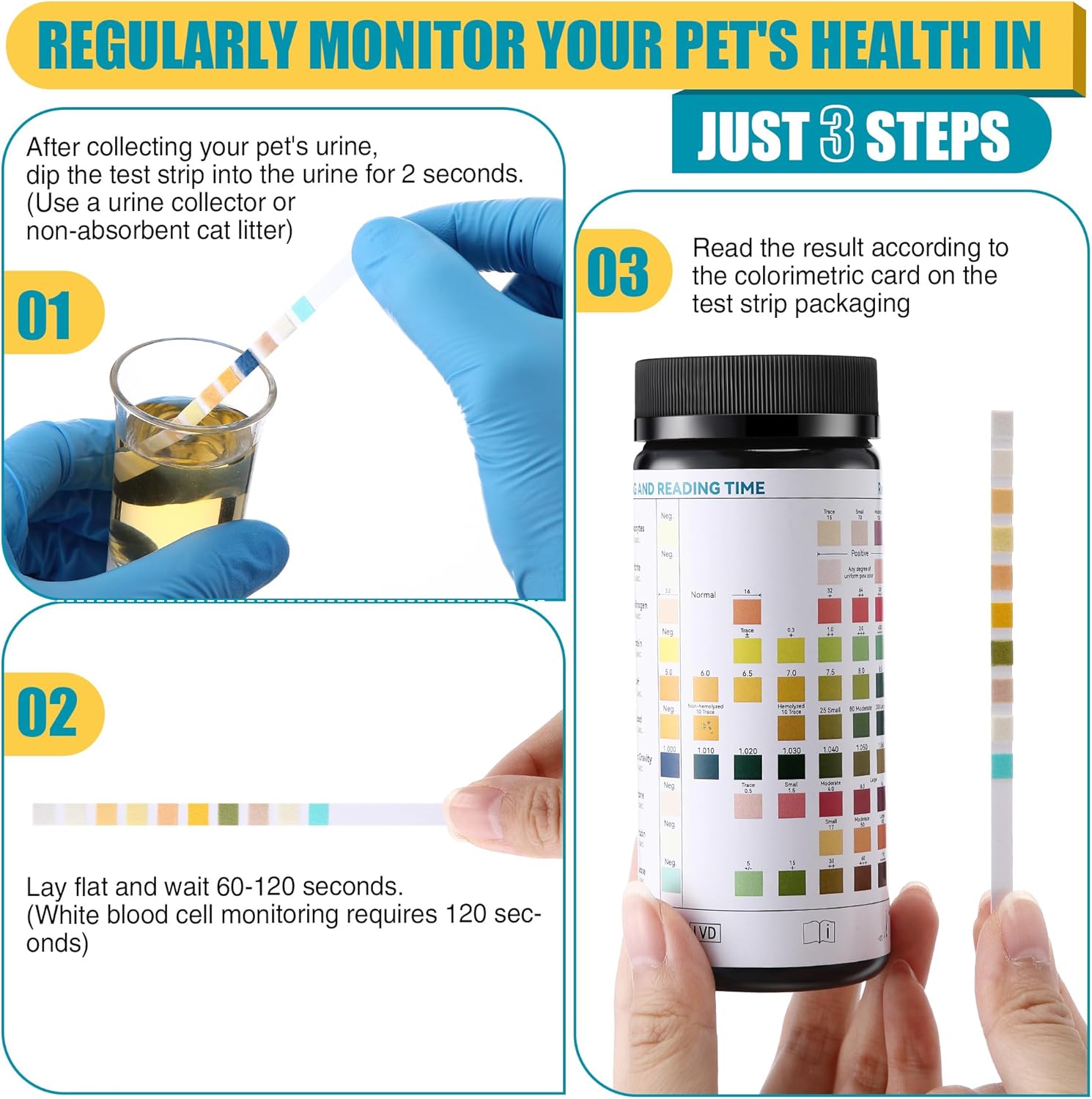 100 Pieces of Pet Urine Test S - Medical Lab Test recension och pris