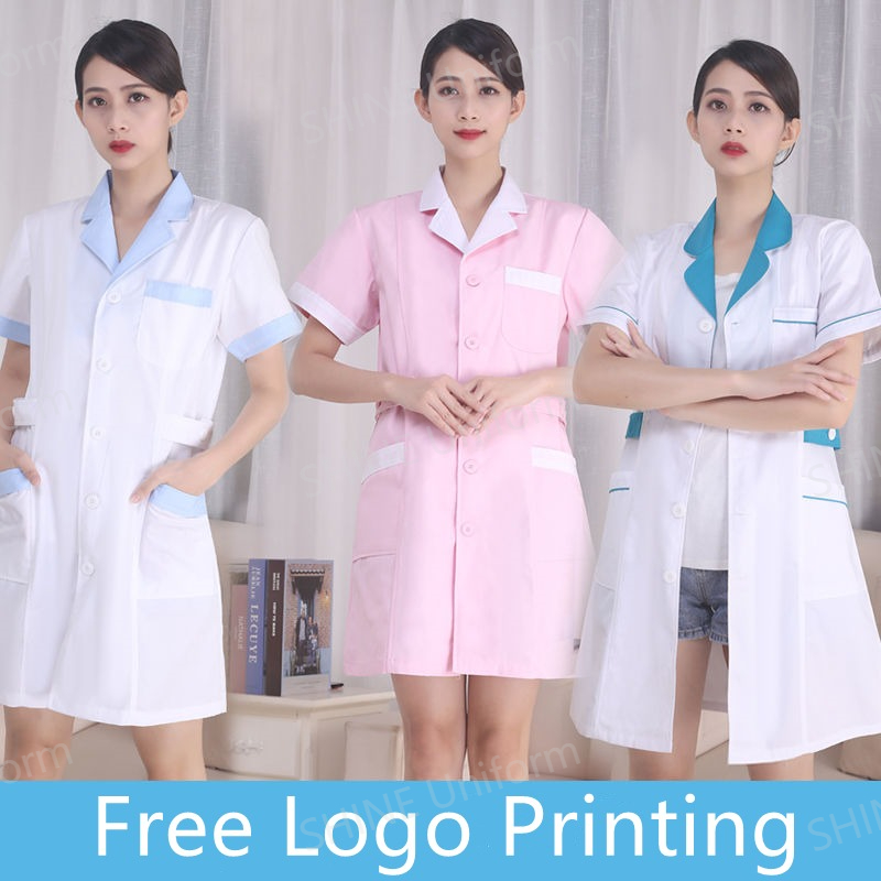 White Nurse Uniforms Short Sle - Medical Lab Coats recension och pris