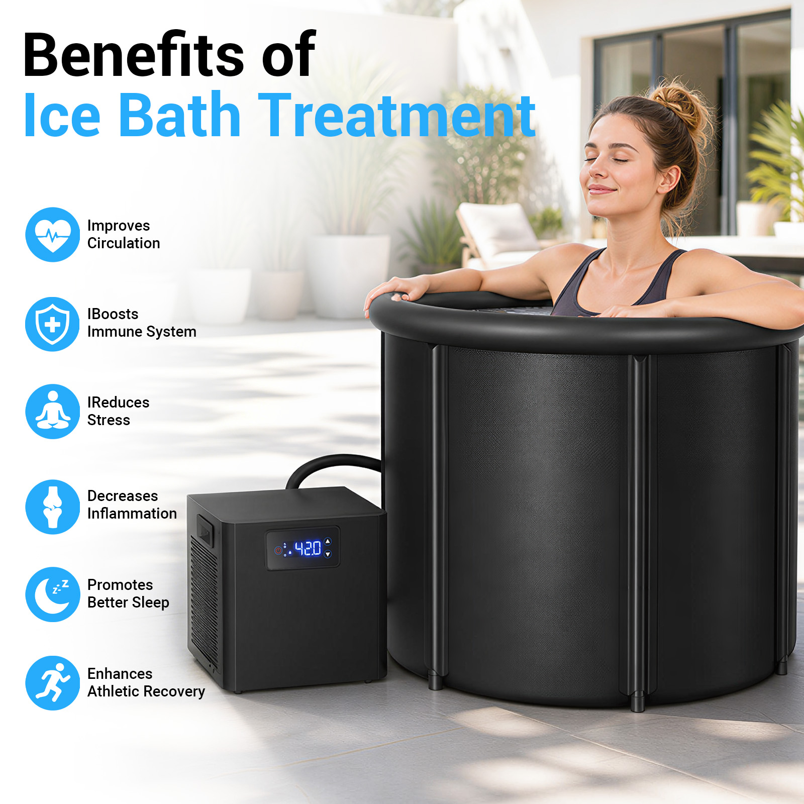 Oval Ice Bath Chiller & Cold P - Water Bath Laboratory recension och pris