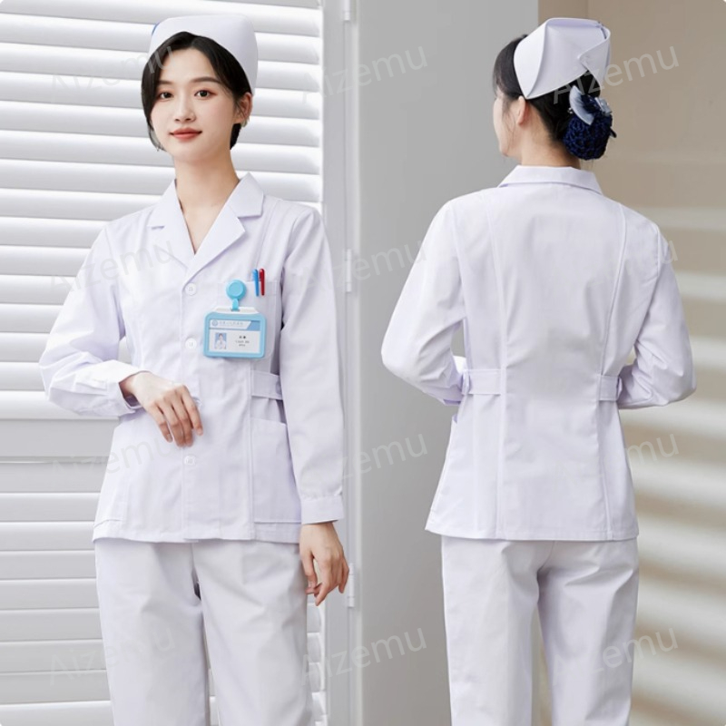 New White Long Sleeve Nurse Un - Medical Lab Coats recension och pris