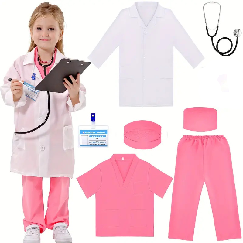 7PCS Kids Doctor Nurse Cosplay - Medical Lab Coats recension och pris
