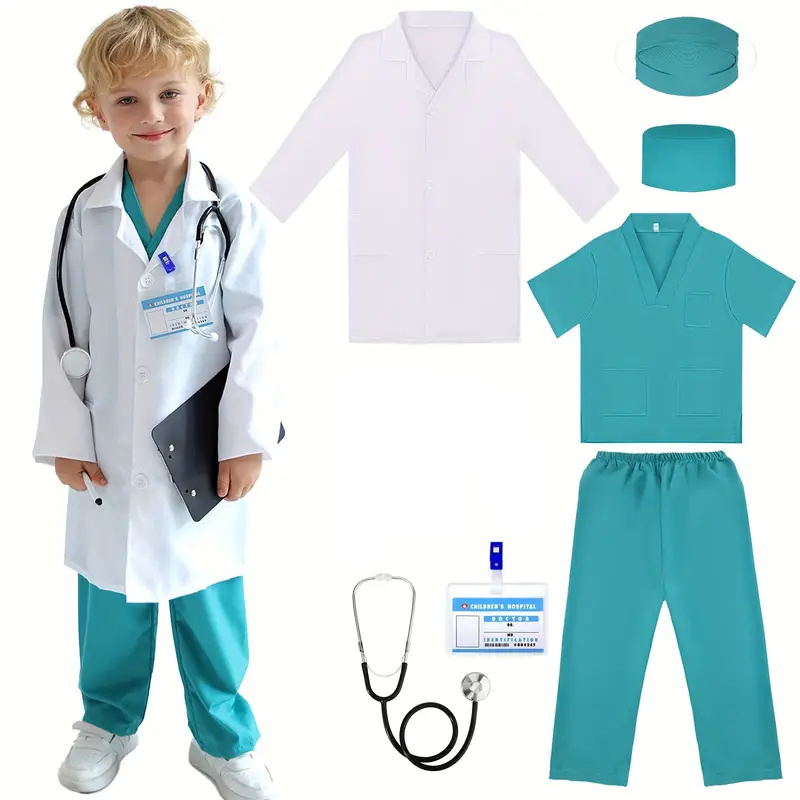 7PCS Kids Doctor Nurse Cosplay - Medical Lab Coats recension och pris