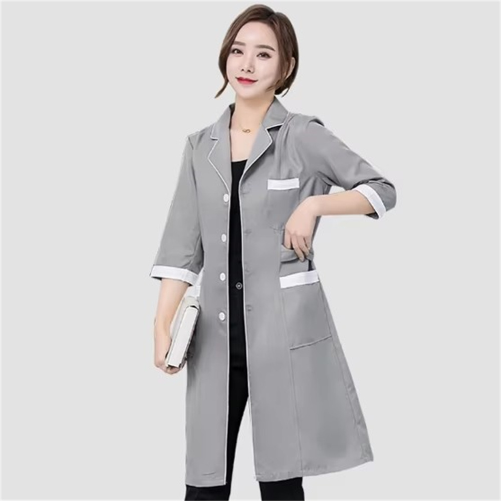 High grade gray solid color sl - Medical Lab Coats recension och pris