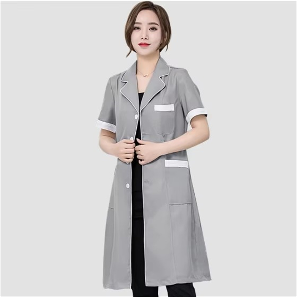 High grade gray solid color sl - Medical Lab Coats recension och pris